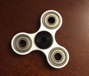 3D Printed White Fidget Spinner 