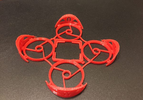 Red Neato Whoop 3D Printed Frame From JetPrints